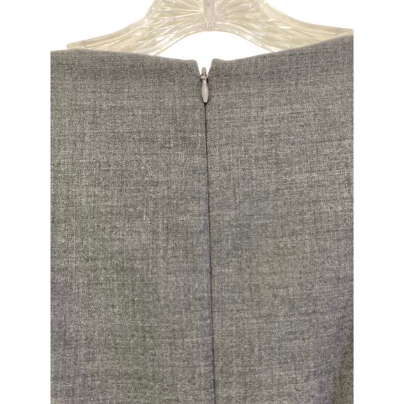 Brooks Bros Red Fleece Wool Blend Floral Embroidered Beads Pleated Shift Dress 8 - Picture 5 of 9